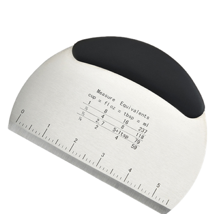 Dough Scraper/Cutter with Black Non-slip Grip Handle