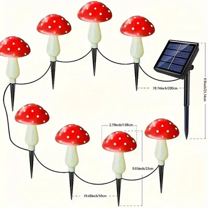 HASHBROWN'S 8 Solar Mushroom Garden Lights - Image 3