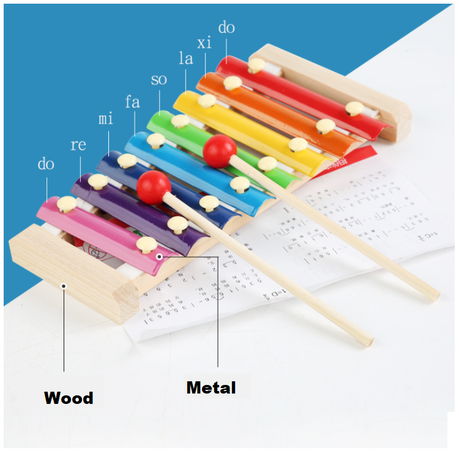Wooden Frame Educational Musical Instrument Toy - 8 Pieces - Image 2