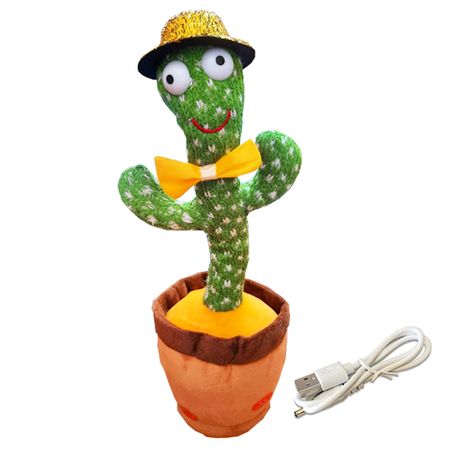 Dancing, Singing, Repeating Light Up Rechargeable Cactus - Image 4