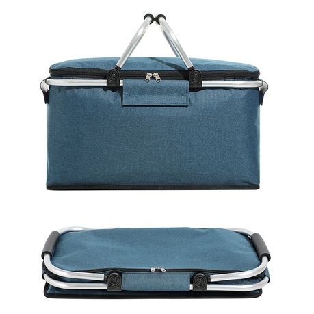 Foldable Foil Insulated Picnic Basket Food Beverage Carrier Bag Cooler Bag - Image 4