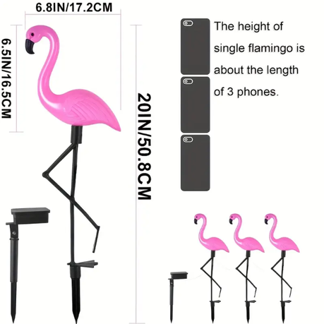 HASHBROWN'S Solar Flamingo Lights - Image 3