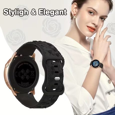 HB Flower Engraved Silicone Band - Image 8