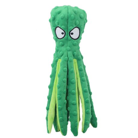 Octopus Plush Dog Chew Toy No Stuffing Puppy Teething Interactive - Image 6