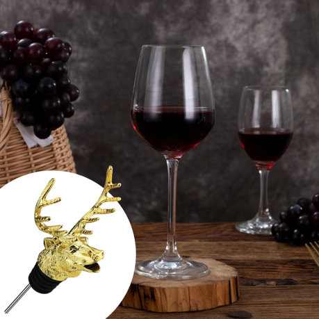 HASHBROWN Zinc Alloy Deer Head Wine Pourer - Silver - Image 8