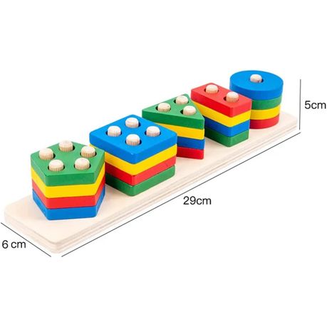 Wooden Educational Shape Sorting Toy - Image 4