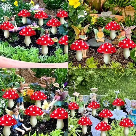 HASHBROWN'S 8 Solar Mushroom Garden Lights - Image 6