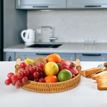 3 Piece Baskets for Coffee Table and Decorative Serving of Vegetables and Snacks - Image 9