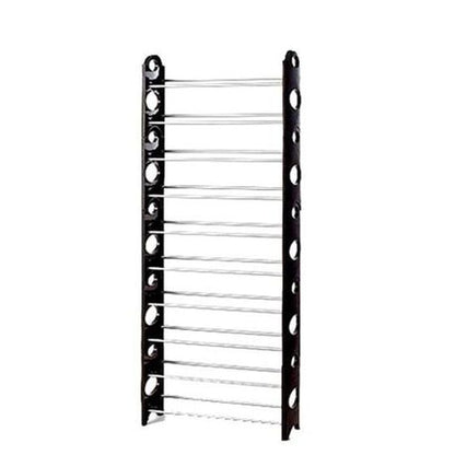 10-Tier Shoe Rack with Circle Design-Black