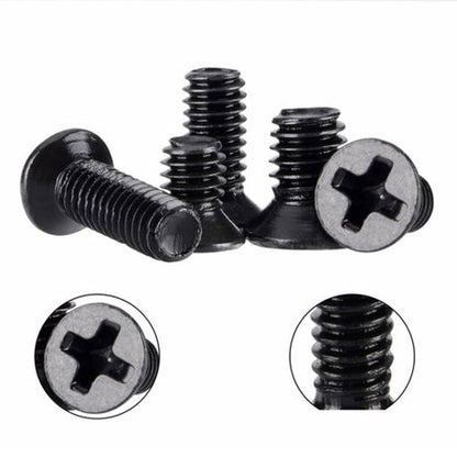 Tool DIY Zinc Plated Carbon Steel Flat Head Machine Computer Screw 500 Pieces - Image 5