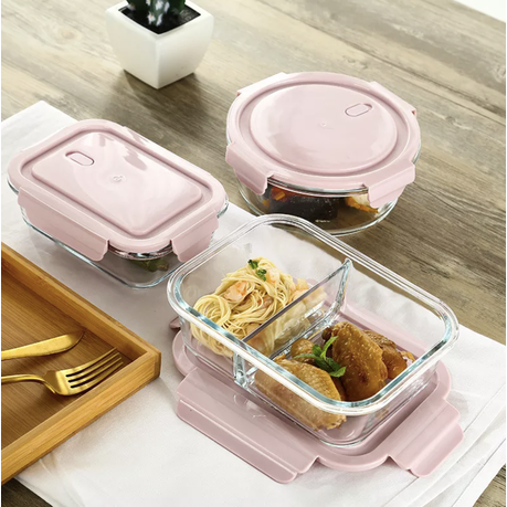 Split Compartment Leak-Proof Glass Food Containers - 650ml - 3 Pack - Image 8