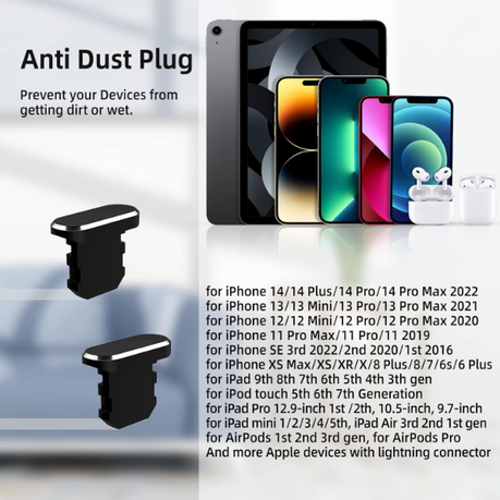 HASHBROWN'S Black Aluminium Anti Dust/Lint/Water Plugs - Image 4