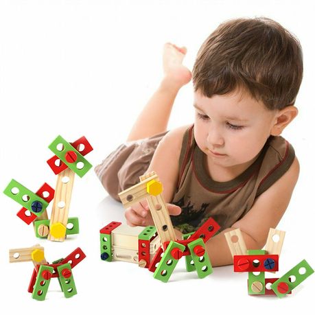 Kiddies Wooden Educational Tool Box - Image 3