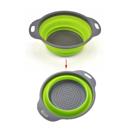 300 x 240cm Drain Basket Collapsible Colander and Strainer KT32121 - Blue - Image 6