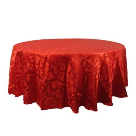 8 seaters Red Round Table Cloth