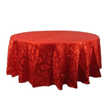8 seaters Red Round Table Cloth