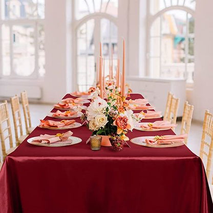 Rectangle Satin Party Tablecloth Table Cove 150.cm x 245.cm - Image 27