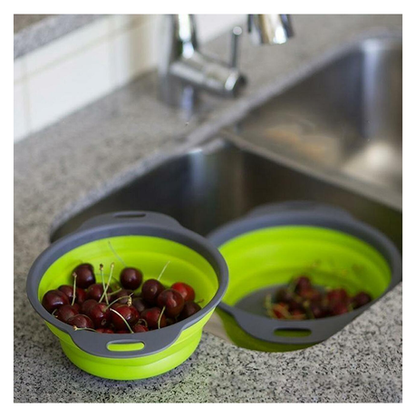 300 x 240cm Drain Basket Collapsible Colander and Strainer KT32121 - Blue - Image 7