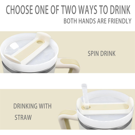 1.2L Tumbler with Handle Straw Lid, Stainless Steel Travel Mug - Image 23