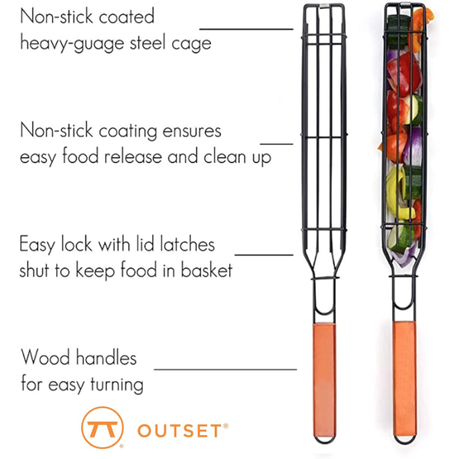 HASHBROWN'S 2pcs BBQ Basket with Wooden Handle - Image 5