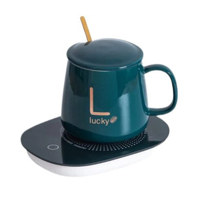 Coffee Cup And Saucer - Electric Beverage Warmer Set