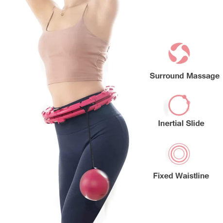 Fat Burning Smart Fitness Hula Hoop with Mini Deep Tissue Massage Ball - Image 2