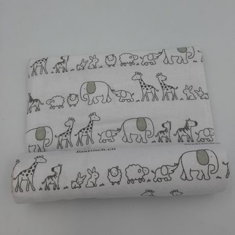 Baby Receiver Blanket - 4 Pack - Cotton Flannel - White and Grey - Image 2