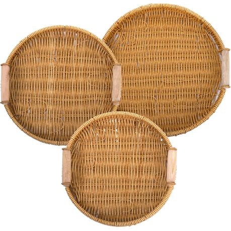 3 Piece Baskets for Coffee Table and Decorative Serving of Vegetables and Snacks - Image 8