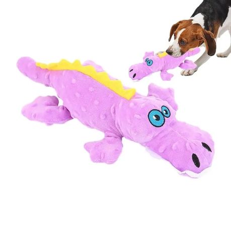 Cute Plush Toys Stuffed Animal Alligator Shape Pet Chew Toy - Image 12