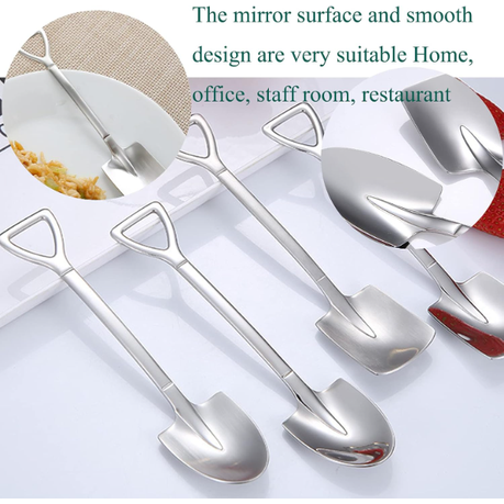 HASHBROWN'S 4-Pack Stainless Steel Dessert Scoop Spoons - Image 3