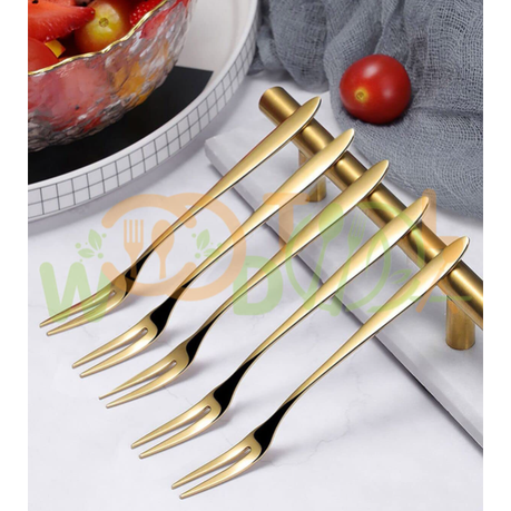 HASHBROWN'S 8PCS Set of Golden Stainless Steel Fruit Forks - Image 8