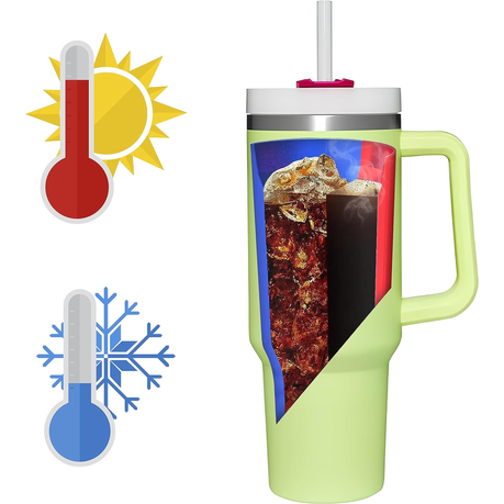 1.2L Tumbler with Handle Straw Lid, Stainless Steel Travel Mug - Image 47