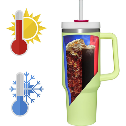 1.2L Tumbler with Handle Straw Lid, Stainless Steel Travel Mug - Image 47
