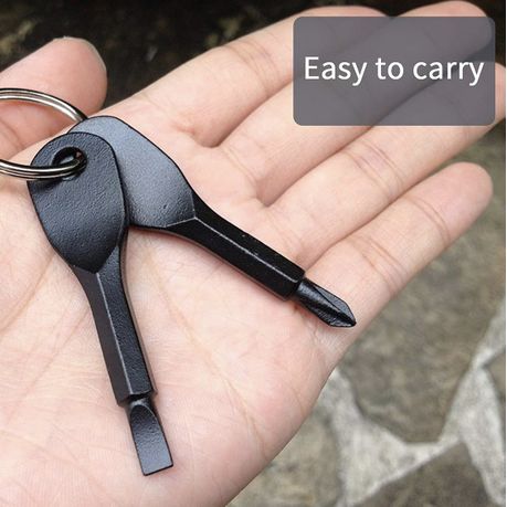 Mini Screw Driver Key Ring - Black - Image 2