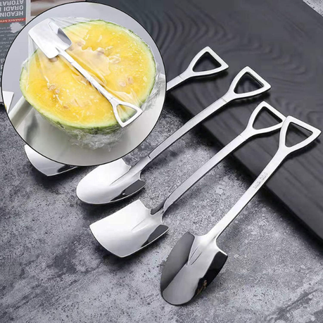 HASHBROWN'S 4-Pack Stainless Steel Dessert Scoop Spoons - Image 2