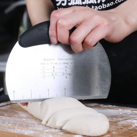 Dough Scraper/Cutter with Black Non-slip Grip Handle - Image 3