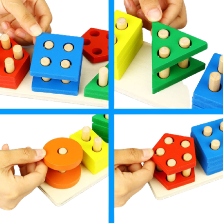 Wooden Educational Shape Sorting Toy - Image 2