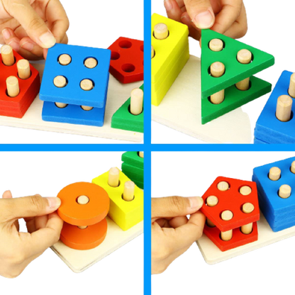 Wooden Educational Shape Sorting Toy - Image 2