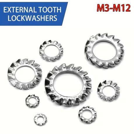 HB 160pcs Stainless Steel External Toothed Locking Washers - Image 6