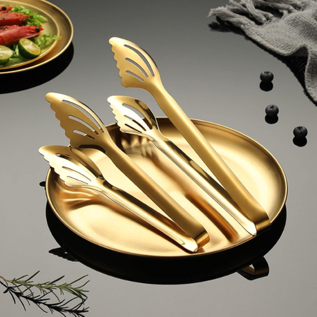 HASHBROWN'S Stainless Steel Butterfly Tong - Gold - Image 3