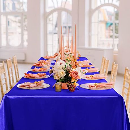 Rectangle Satin Party Tablecloth Table Cove 150.cm x 245.cm - Image 19