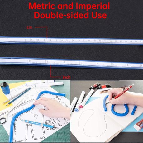 Craft Stationery Hyper Flexible Curve Ruler - Set of 2 - 30-60cm - Image 5