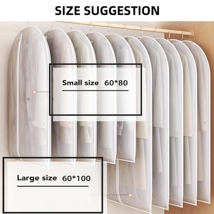 10 Garment Bags Clear Hanging Clothes Covers Coat Suit Dress Dust-proof Bag - Image 3