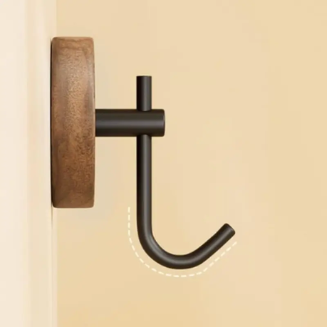 HASHBROWN - 4 Pieces Wooden Coat Hooks - No Drill Required - Image 5