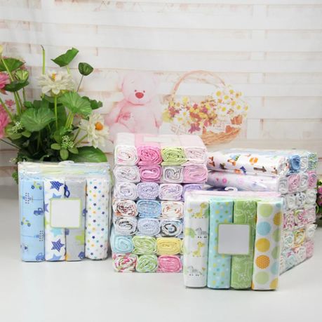 4 Piece Baby Receiving Cotton Muslin Swaddle Blanket - Blue - Image 3
