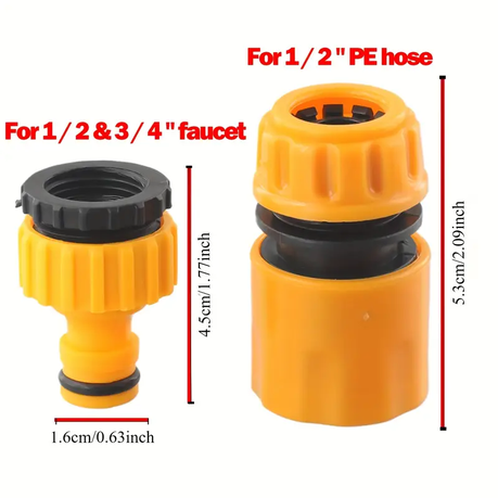 15 Piece Plastic Quick Connect Garden Irrigation Hose Fittings - Image 3