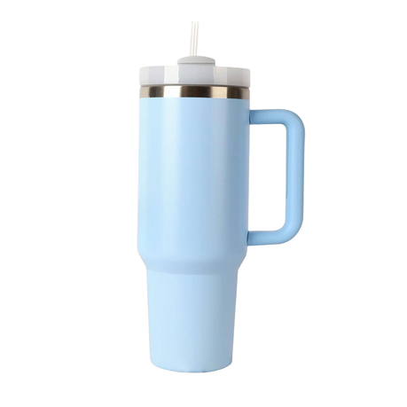 1.2L Tumbler with Handle Straw Lid, Stainless Steel Travel Mug - Image 6