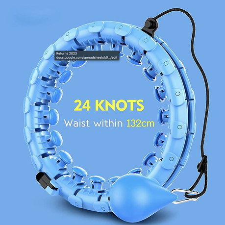 Fat Burning Smart Fitness Hula Hoop with Mini Deep Tissue Massage Ball - Image 4