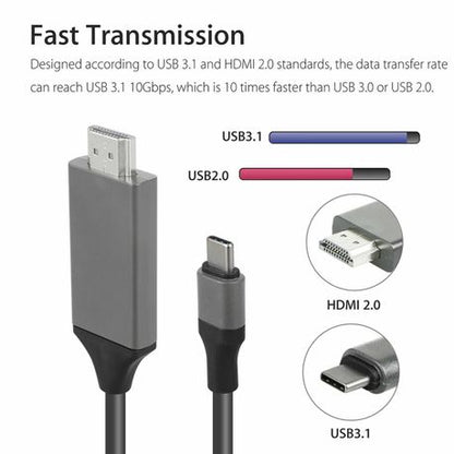 USB-C Type-c to HDMI 2.0 Cable 4K HDMI Cable - Image 4