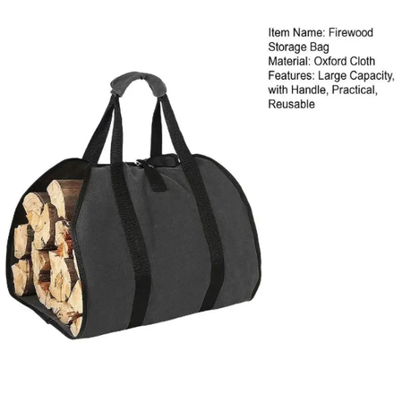 HASHBROWN'S Heavy-Duty Polyester Firewood Carrier Bag - Image 3